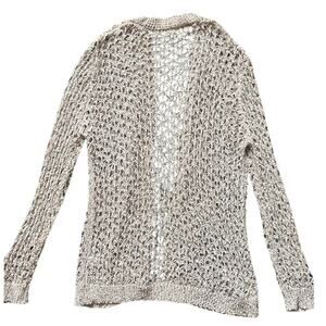 POL Knit Open Front Cardigan Sweater Light Pink Size Large Womens